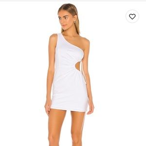 Superdown one shoulder jersey dress